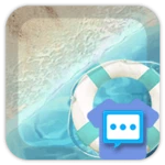 leisurely sea skin for next sms android application logo